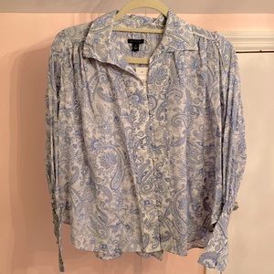 NWT! Ann Taylor paisley blouse. Size XS.